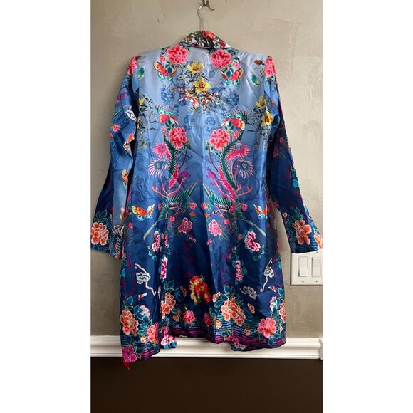 Johnny Was Silk Floral Blazer Jacket Small S NEW - Picture 7 of 7